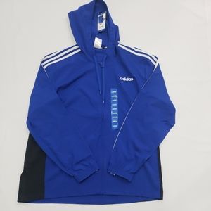 ADIDAS Lightweight Windbreaker Track Jacket Large